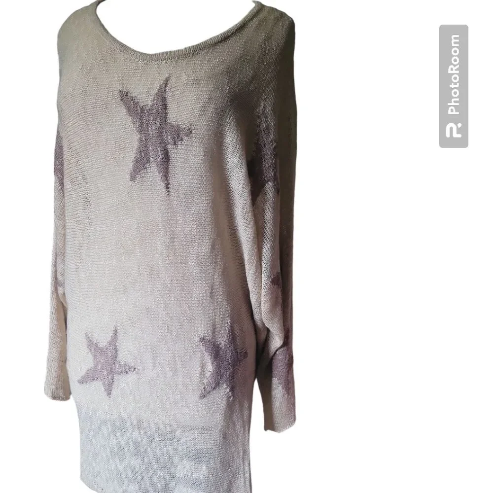 Gigio USA Sand Stars Dolman Sweater - L